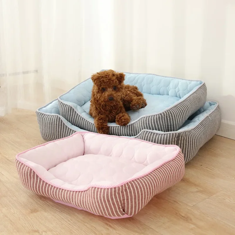 Dog's and Cat's Nest Summer Pet Cool Feeling Deep Sleep Ice Silk Cool Nest Pet Cooling Summer Supplies