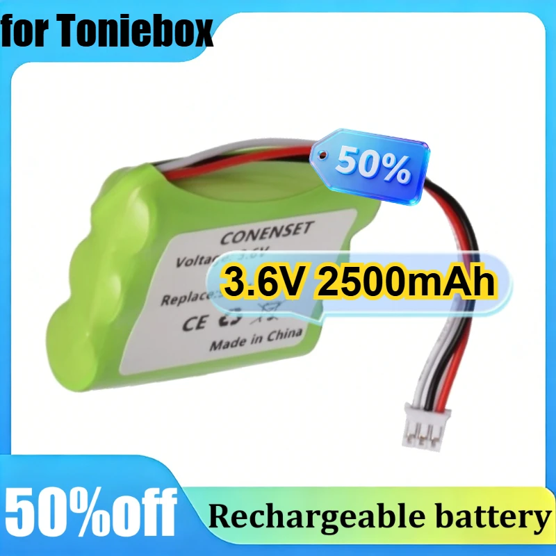 3.6V 2500mAh for Toniebox Tonie Box 50AA5S Ni-MH Battery