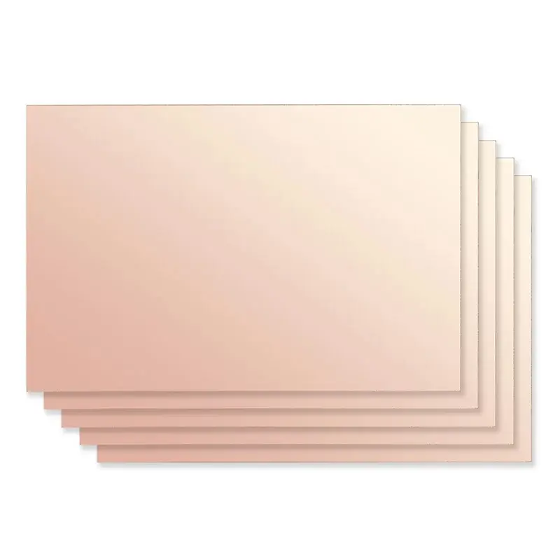 5Pcs 10x15 FR4 Fiberglass Copper Clad Laminate 10*15cm PCB Double-Sided Prototype Board DIY Laminated Printed Circuit Board image 4