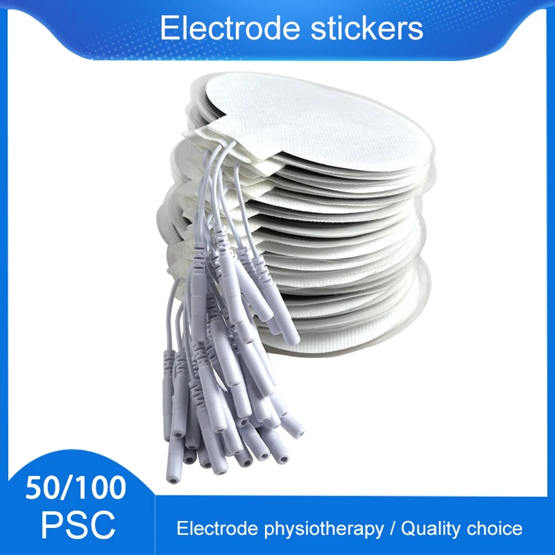 

Самоклеящиеся Сменные электродные подушечки, 50/100 шт., стимулятор нерва, силиконовый гель, Электронная терапевтическая машинка для массажа
