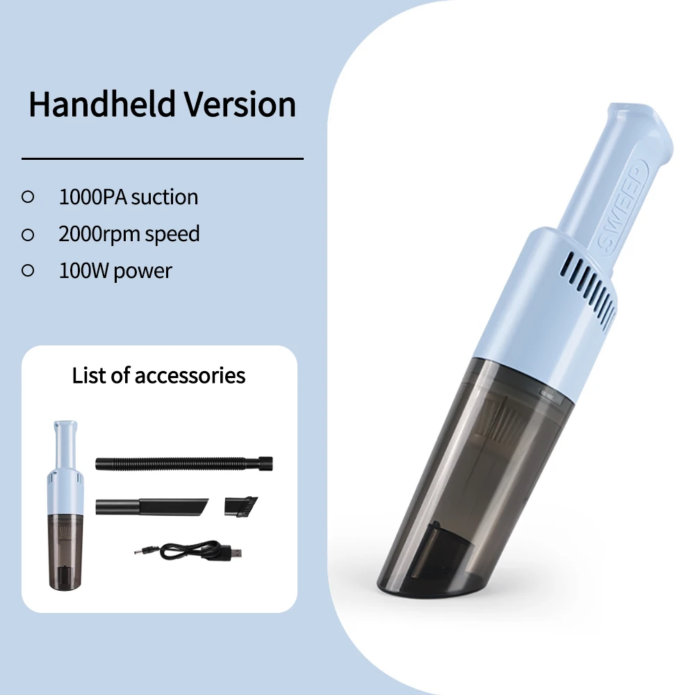 Description Picture 2 of itemNew Wireless Vacuum Cleaner Portable Cordless Handheld Push Rod High Power Strong Suction Cleaning Machine Cleaner For Home Car