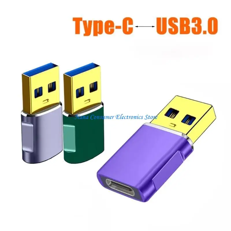 G7NE Aluminium Metall USB3.0 auf USB C Adapter 5V2A Schnellladekonverter mit 5 Gbit/s Datenübertragungsgeschwindigkeit für – Detail 10