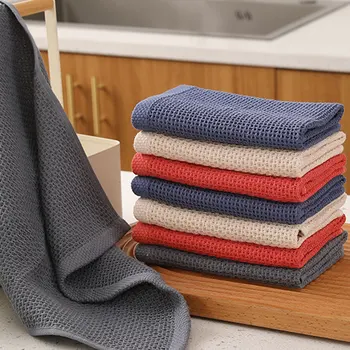 Strofinaccio in cotone tovaglioli da tavola in tessuto piatto assorbente rosa grigio bianco per la pulizia della cucina puro cotone 34*34/34*73Cm 1