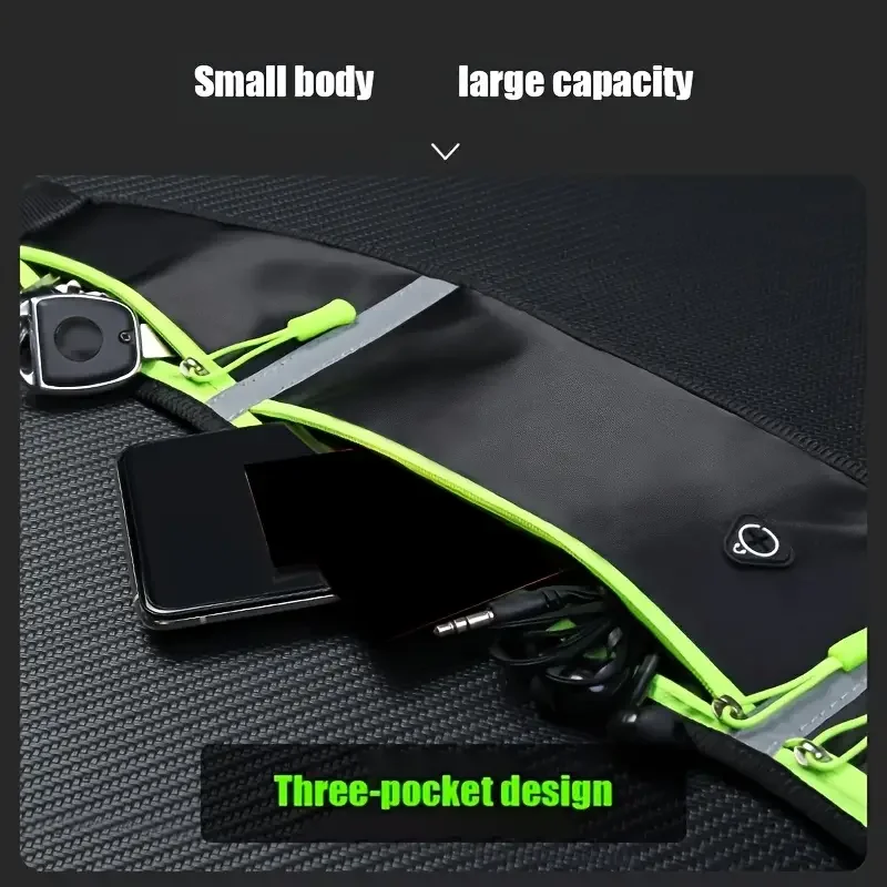 1PC Running Bag Lightweight Breathable Waterproof Waist Bag with Mobile Cell Phone Pouch Outdoors Gym Sport Unisex Belt Bag