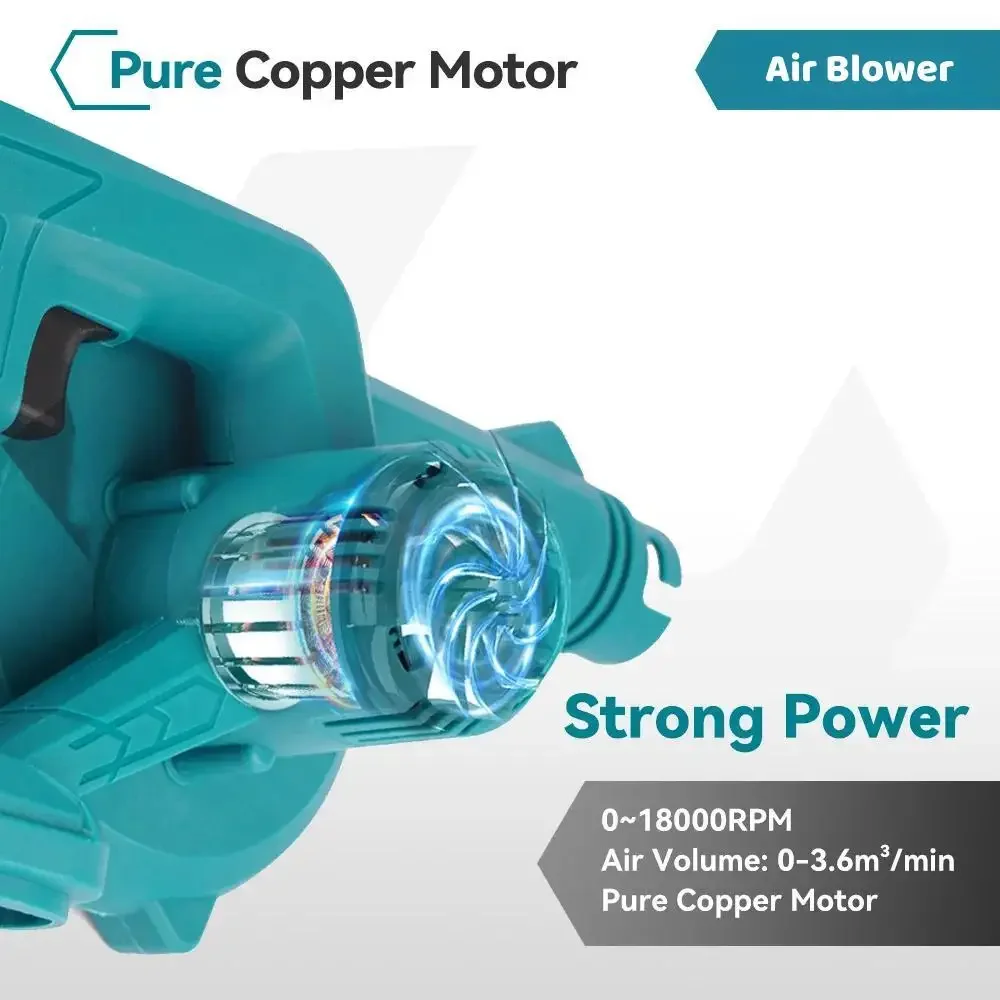 2 in 1 Cordless Portable Handheld Electric Air Blower & Suction Leaf Computer Dust Cleaner Power Tool For Makita 18V Battery air blower electric blower