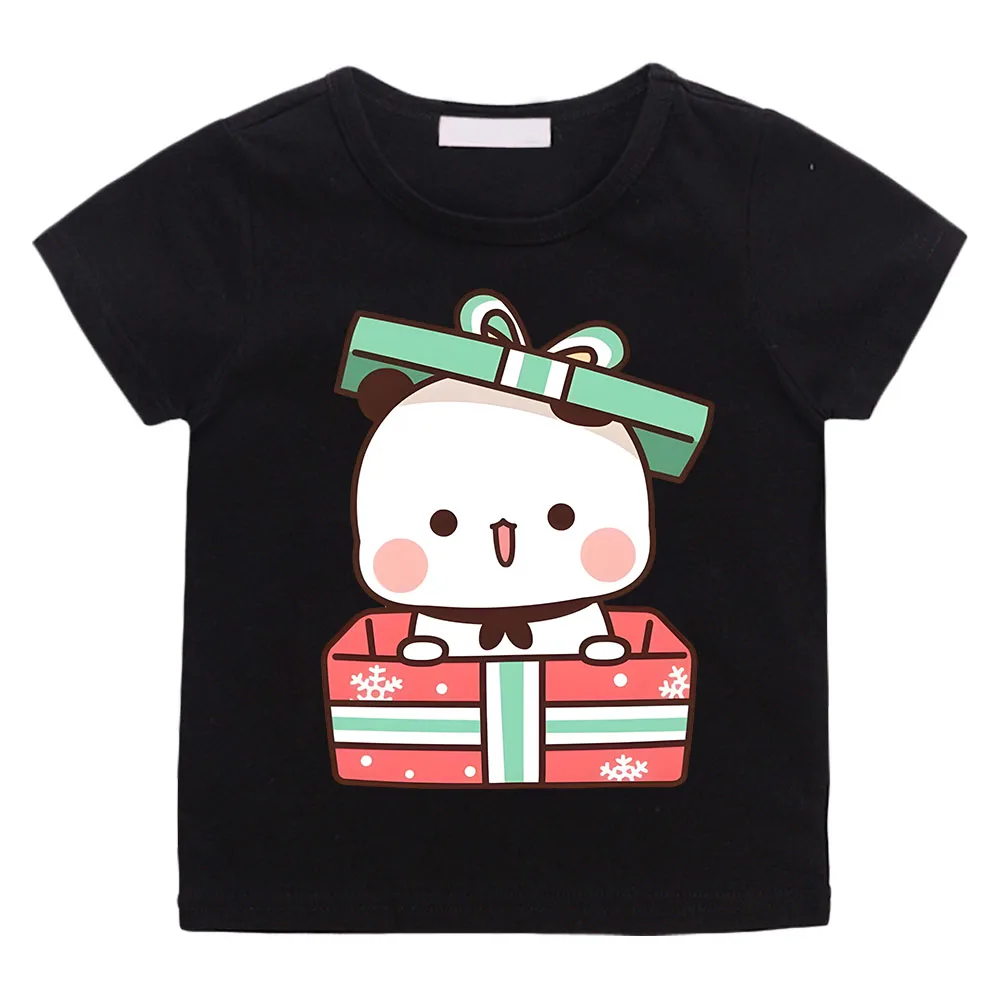 

Kids T-shirt Christmas Gift Box TShirt for Milk and Mocha Bubu Dudu Y2k Tops Fashion Girls Polyester T Shirt Basic Graphic Tees