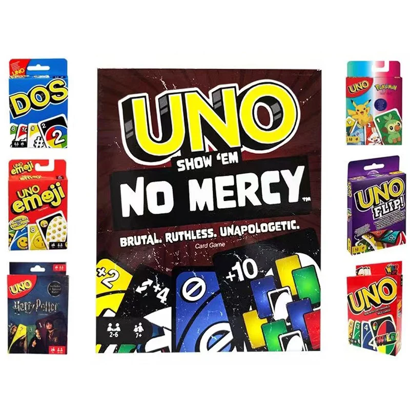 

New UNO NO MERCY Matching Card Game Minecraft Dragon Ball Z Multiplayer Family Party Boardgame Funny Friends Entertainment Poker