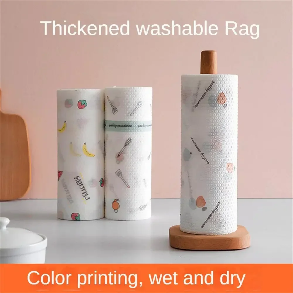 Reusable Cleaning Cloths Household Kitchen Disposable Rags Non-woven Dish Rag Wash Paper Towels Non-stick Oil Dishcloths Wipes