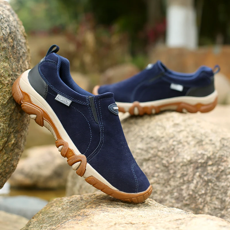 Fashion Men's Casual Sneakers Leather Breathable Outdoor Hiking Non-Slip Trekking Shoes Mens Moccasins Zapatos Hombre casual shoes,sports shoes,casual sneakers,leather shoes,running sneakers,fashion sneakers
