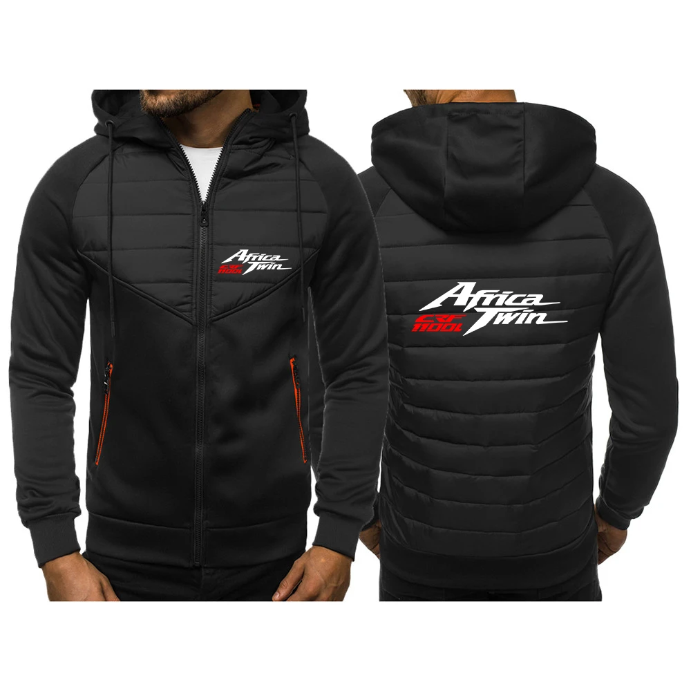 

Africa Twin Crf 1000 L Crf1000 New Men Autumn Winter Printing Classic Fashion Casual Long Sleeve Patchwork Zipper Padded Coat