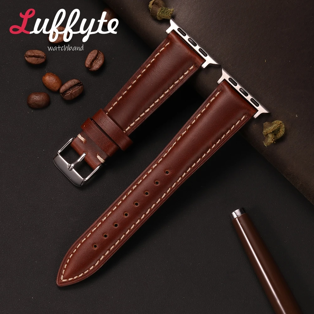 Classic Oil Wax Leather Watch Strap - Premium Vintage Design