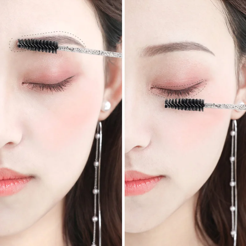 Wholesale 50pcs Disposable Eyelash Brushes Extension Crystal Eyebrow Brush Mascara Wand Eye Lashes Cosmetic Tool  Makeup Beauty 6