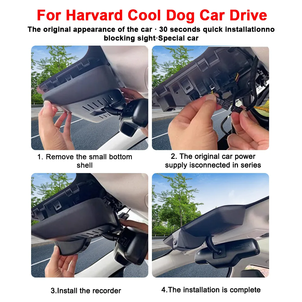 Haval H6 Max 2021 2022 ڵ ī޶   ĸ 4K  ķ,   ķ, Wi-Fi ڵ Dvr ȭ ġ ׼