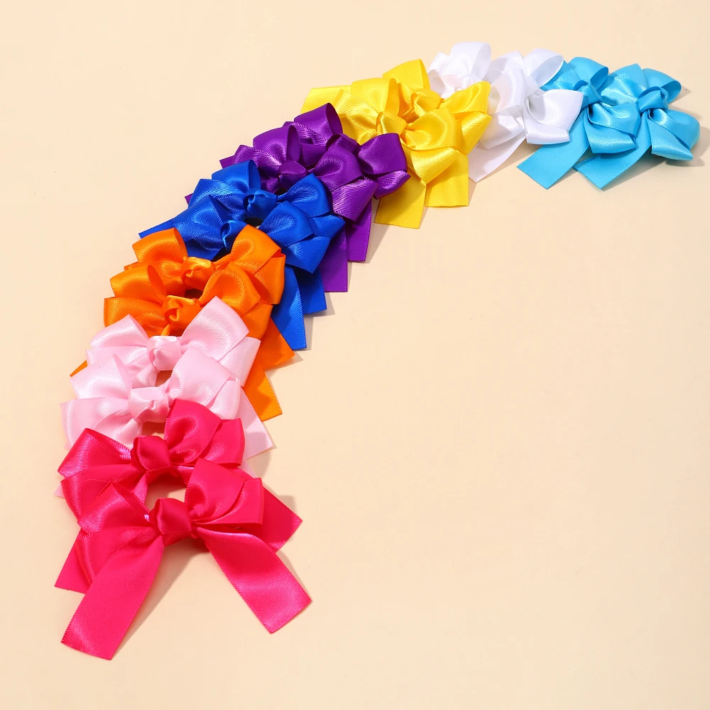 2 stücke Cheer Up Bowknot Haar Clips für Mädchen Einfarbig Band Bögen Haarnadeln Hairgripe Kinder Boutique Haar Zubehör Großhandel – Detail 7