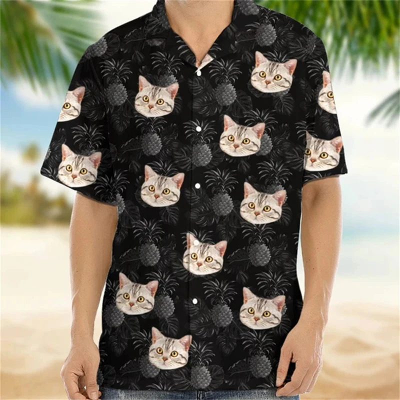 thumbnail image 1 of Camisetas con diseño de avatar personalizado de Hawái impresas en 3D para hombres y mujeres, regalo de cumpleaños divertido, blusas con foto DIY, camiseta para parejas, camiseta de animales, 1 of 5
