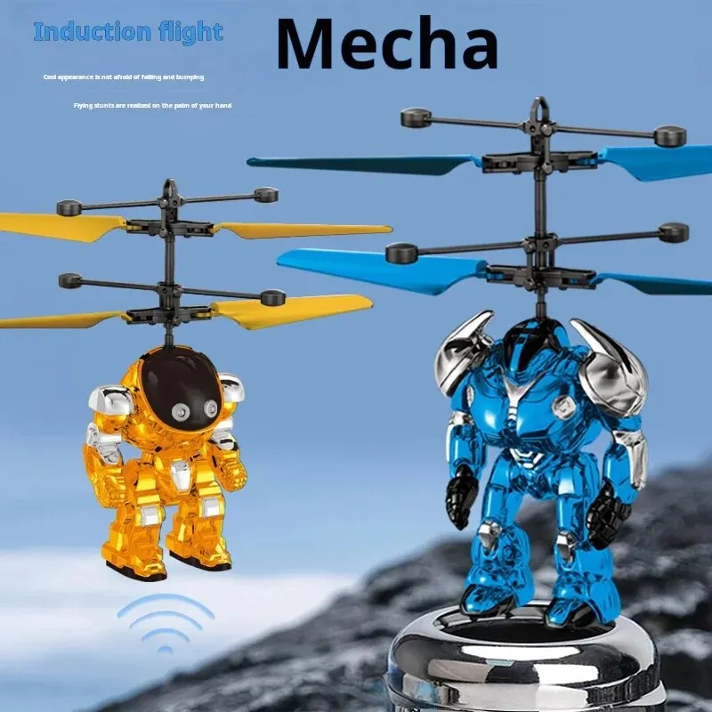 Flying Ball Toy Intelligent Sensing Aircraft Mech Warrior Flying Robot Luminescent Suspension Gesture Sensing
