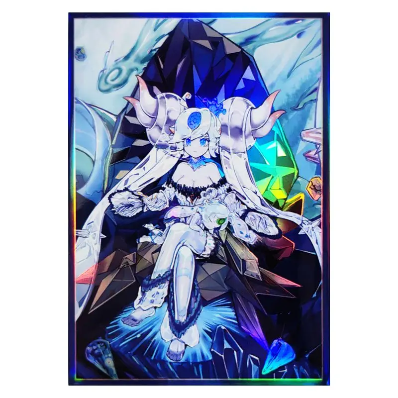 

50 шт./комплект, Yu-Gi-Oh! Флэш-карты рукава айснефрит Aegirine Rahn YGO Аниме игровая коллекция карт защитный чехол подарок игрушка 63x90