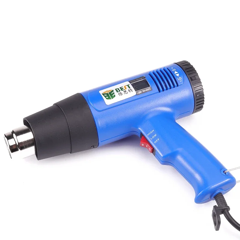 Temperature Adjusting Hot Air Gun Digital Display Auto Film Sticking Electric Baking Gun Small Industrial Heating Hot Air
