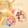 Heart Shaped Brown Eyeshadow Palette Set Matte Pearly Glitter Blush Highlighter With Brush Mirror Perfect Gift For Girls 2