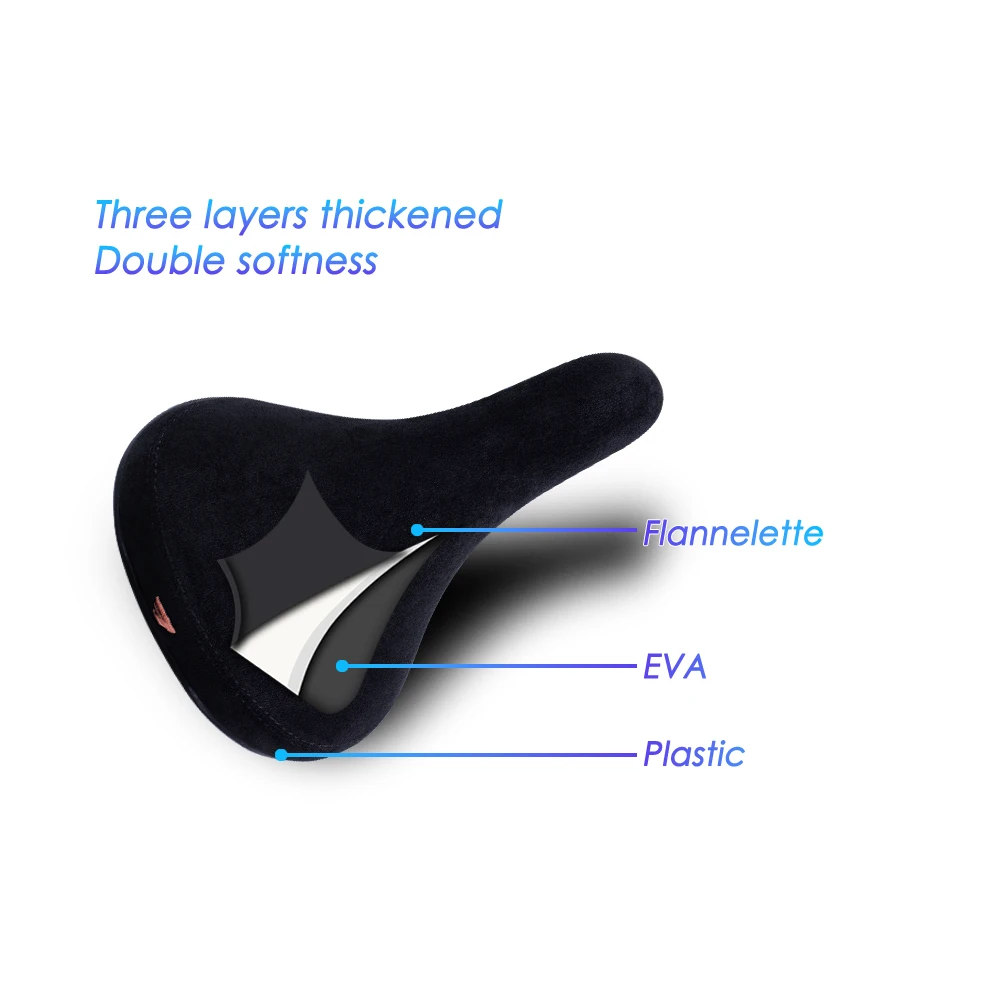 Siège de vélo,Color 2--Selle De Vélo Large De Grande Marque, Tapis De