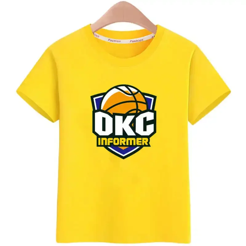 Sports Basketball Peripherals Short Sleeved Trendy T-shirt for Children Cotton T-shirts for Boys and Girls 3T-14T Top T-shirt