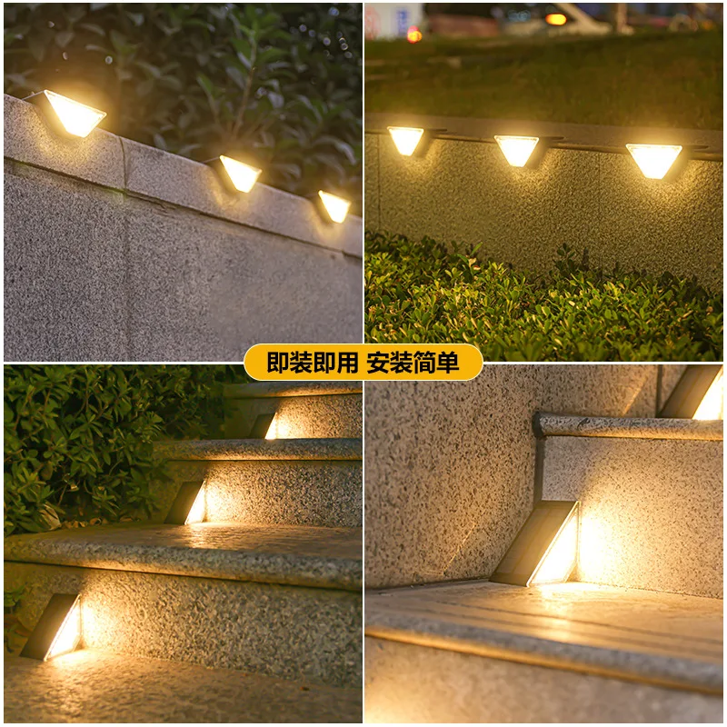 Solar Step Lamp Outdoor Waterproof LED Stairs Outdoor Solar Step Lamp Deck Decoration Stair Patio 1-8 PCS solar step lamp