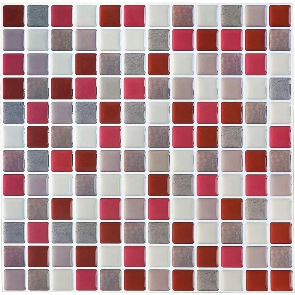 Waterproof PVC Mosaic Tile Sticker for DIY Backsplash