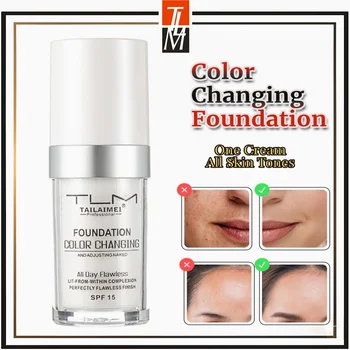 TLM TAILAIMEI F054-B Color Changing Foundation Magic Foundation Makeup Full Coverage Base Maquillaje Long Lasting Makeup Base