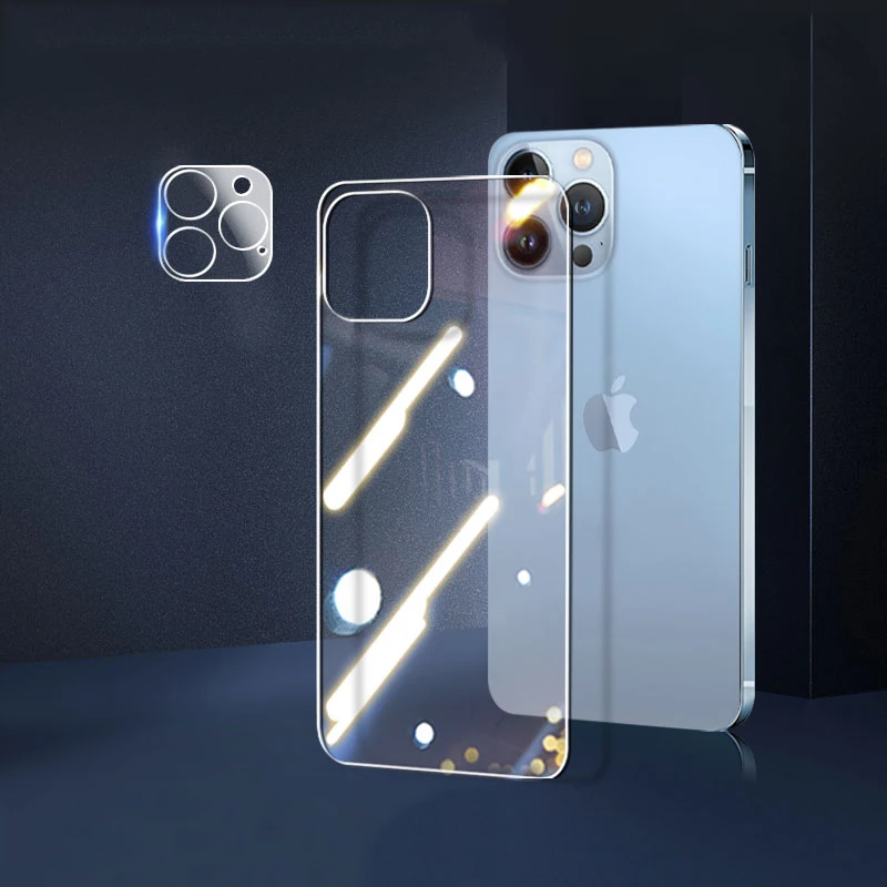 All-in-One Tempered Glass Protection Set with Transparent Screen Cover and Camera Lens Shield