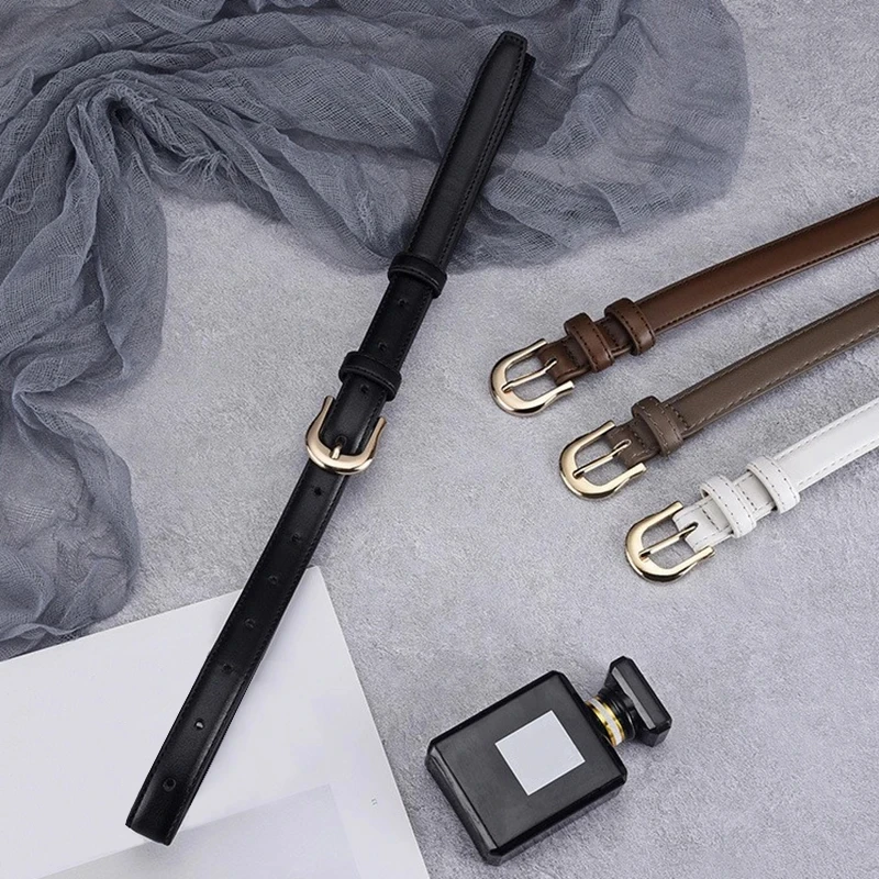 1pc Women's Belt Fashion Simple Versatile Thin Belt Authentic High Grade Trend Soft Belt Paired Western Trousers Jeans Lady Belt