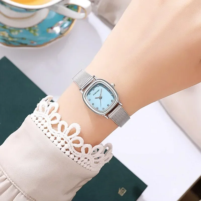 Fashion Women Watches Stainless Steel Mesh Band Watch Rhinestone Dial Luxury Ladies Quartz WristWatch Dropshipping Reloj Mujer 3
