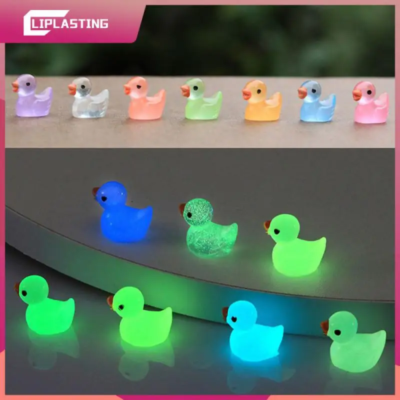 

Mini Luminous Duck Figurine Micro Ornaments Mini Decoration Potted Crafts Home Garden Micro Landscape Accessories Decor