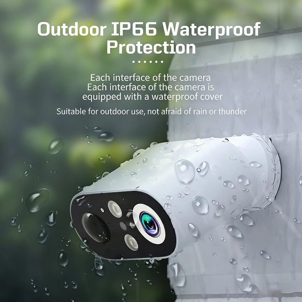 CCTV IP Security Camera Outdoors Waterproof Two-way Audio HD SurveillanceColor Night Vision Surveillance 1080P Camera 4