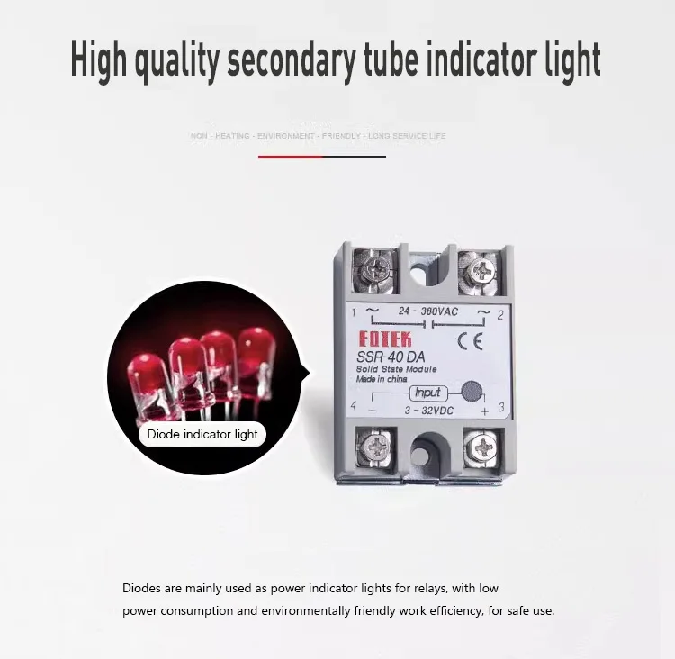 Description Picture 4 of itemSolid State Relay SSR-10DA SSR 25DA SSR-40DA Ac Dc Converter Input 3-32VDC Power Supply Load 24-380VAC 10DA 25DA 40DA 12V Relay