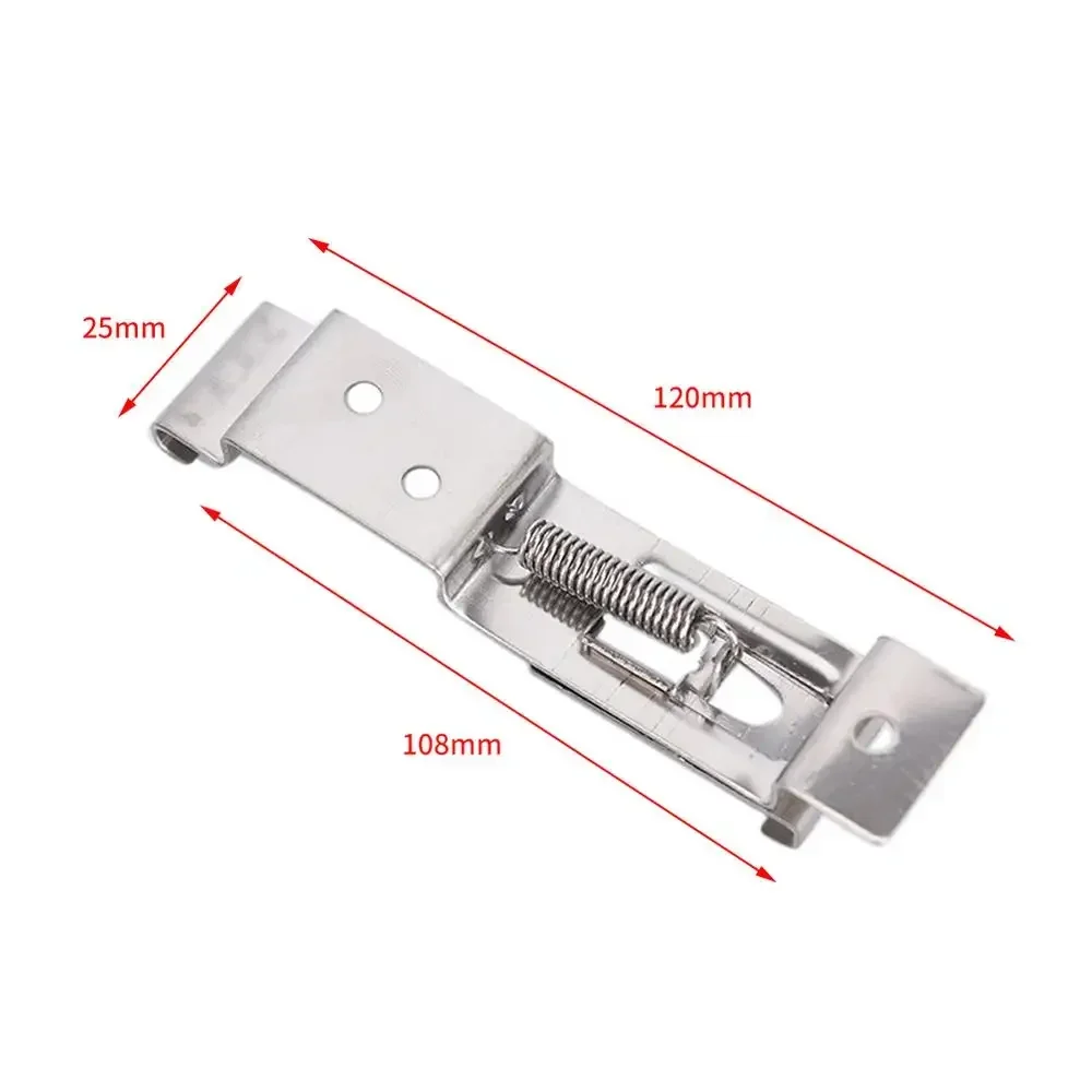 License Plate Holder 2pcs Car License Plate Frame Holder Trailer Number Plate Clips Spring Loaded Stainless Steel Bracket Truck Frame Holder Clamp