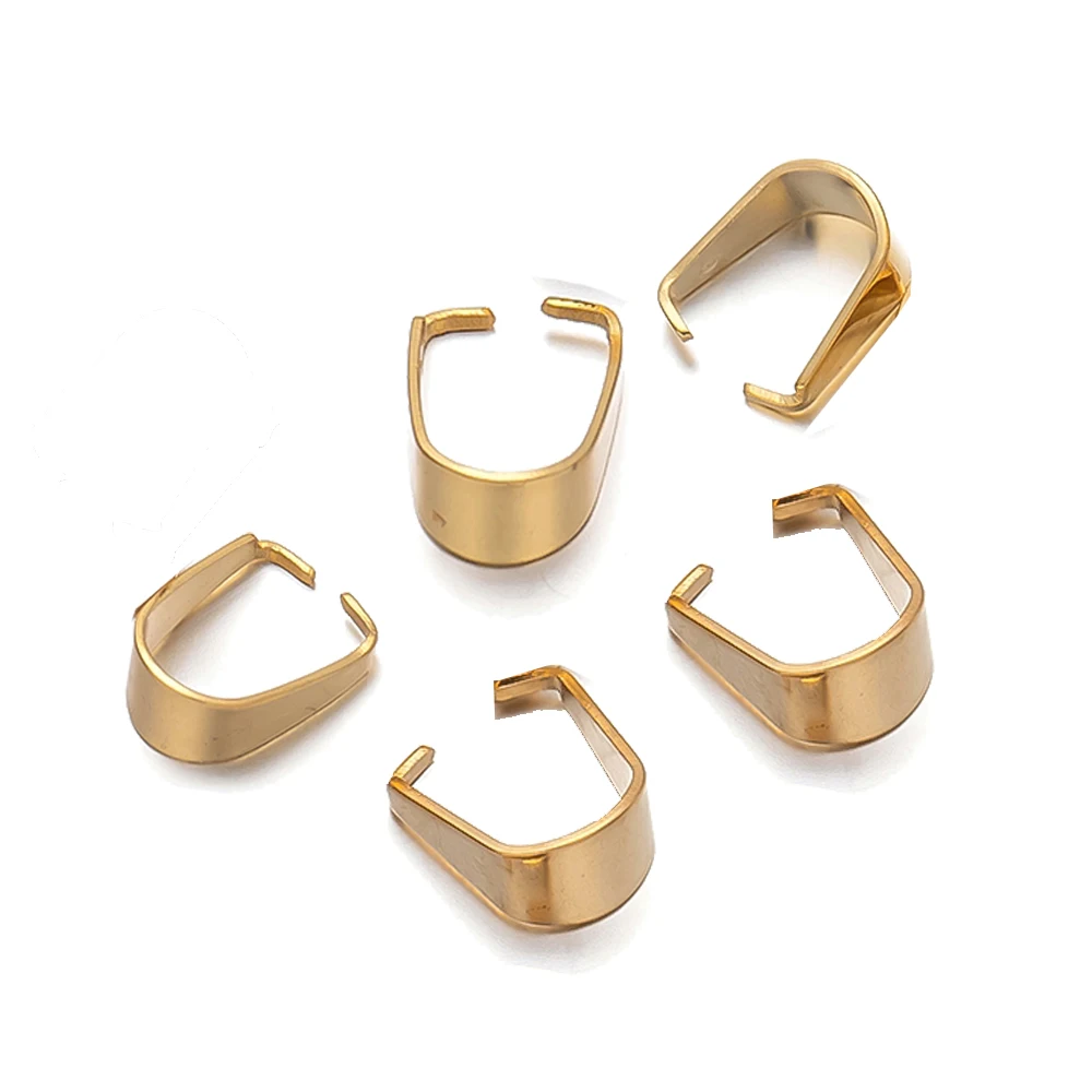 50 Stück Edelstahl-Clip-Verschlüsse, Anhänger-Schnalle, Haken, goldfarbene Verbinder für DIY handgefertigte Schmuckherstellung, Halsketten-Material – Detail 4