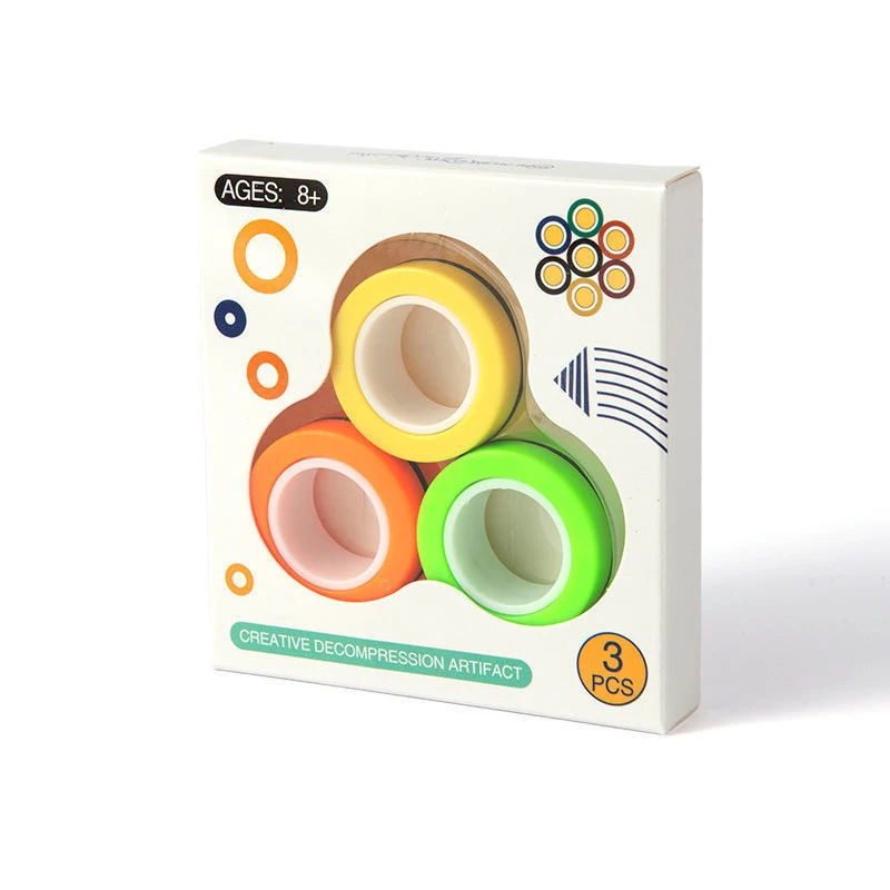 Fingertip Magnetic Rings Anti Stress Fidget Toys For Anxiety Autismus Spielzeug Brinquedos Para Al&iacute;vio Do Estresse