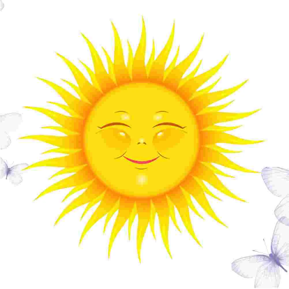 Creative Cartoon Sun Wall Sticker Bedroom Living Room Unique Wallpaper Adhesive Vinyl PVC Home Decor