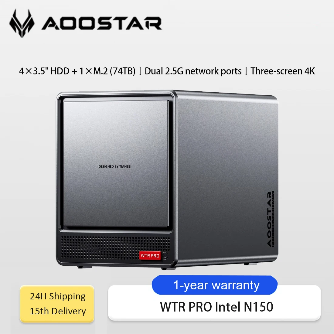 Aoostar N150 ミニ PC, メモリ 32GB Aoostar N150 ミニ PC, メモリ 32GB AOOSTAR N1 PRO Intel Twin