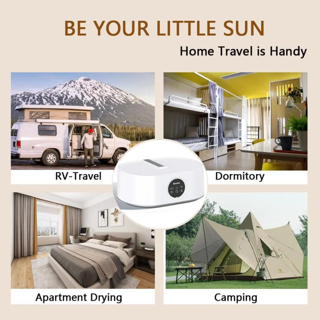 Portable dryer-with remote control dryer-for travel, RV,, apartment-the dryer dries quickly and efficiently, easy to use and sto 4