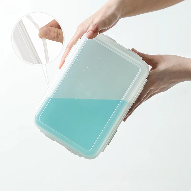 SHIMOYAMA Toast Box Sealed Refrigerator Fresh Keeping Crisper Sandwich Box with Lid Plastic Vegetable Fruit Storage Container 5