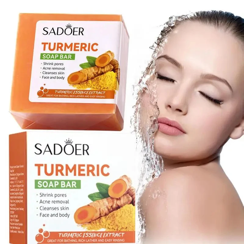 Herbal Turmeric Soap Moisturize Control Oil And Clean Soap Prevent Dry Skin Hydrating And Moisturizing Product Body Care 4