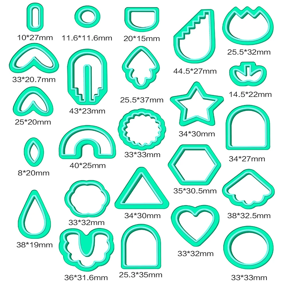 Polymer Clay Tool Basic Clay Cutters, Organic Polymer Cutters for Earrings Making Cutters for Jewelry