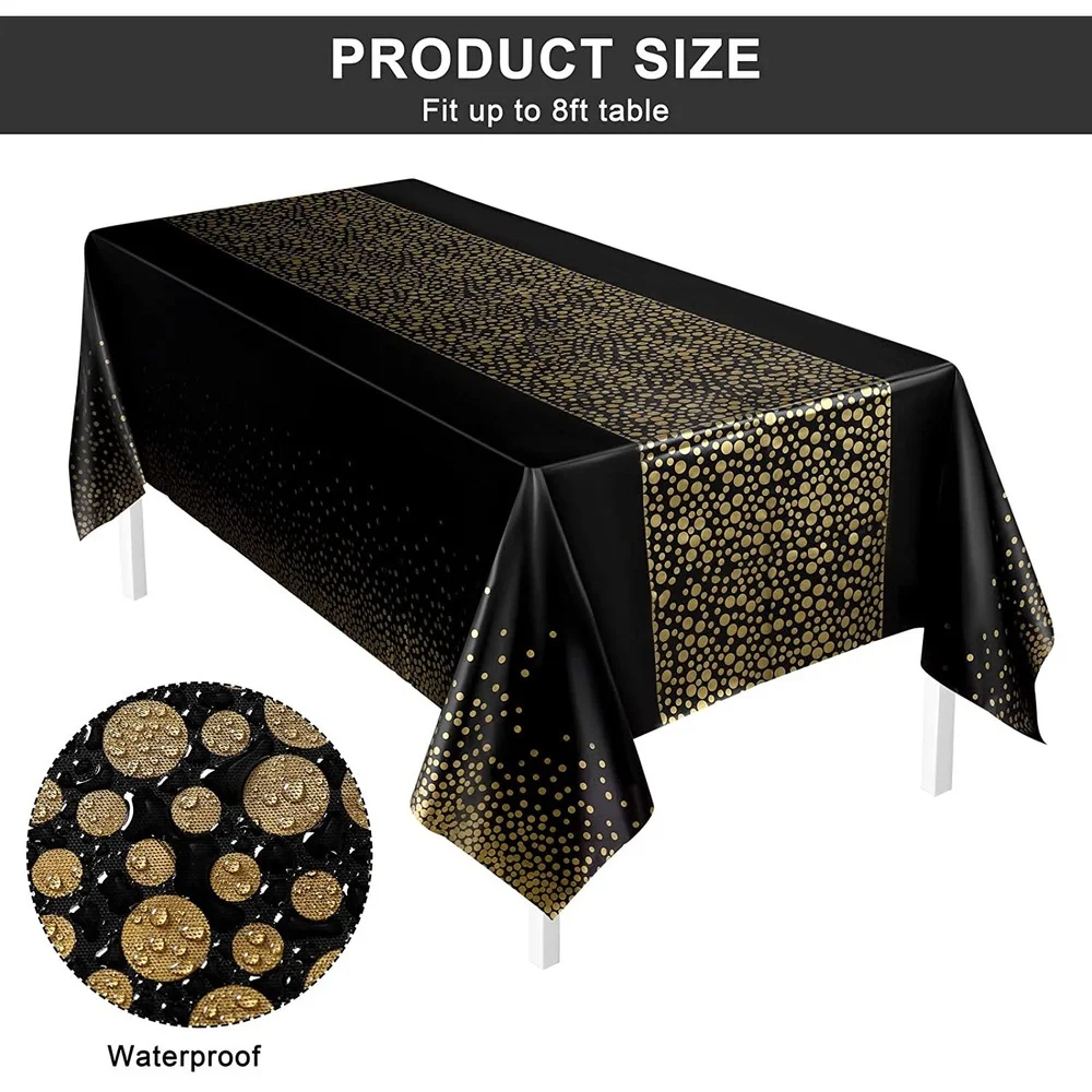 Disposable Table Cover Dotted Table Runner Design 54"x108" Waterproof Oilproof Tablecloths For Rectangle Tables 1pc rectangular tablecloth,disposable tablecloth,table cloth