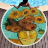 Van Gogh Oil Painting Round Beach Towels,Polyester Sand Resistant Beach Blankets,Soft Absorbent Quick Dry Pool Towel Picnic Mat 4