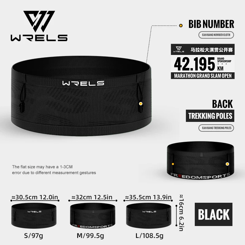 حقيبة خصر رياضية مرنة من WRELS، حزام خصر مرطب، حقي...