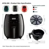 2025 New Style 6l Touch Control Air Fryer Oven With Cooking Single Pot Led Display Large Air Fryer Toaster 6