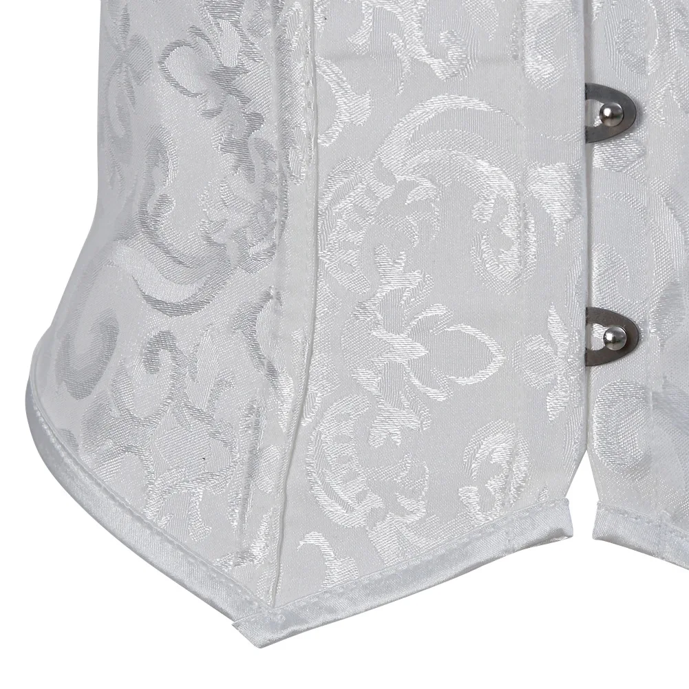 Underbust Corset Plus Size Steel Boned Vest Basques Bustiers Lingerie For Women Top Sexy Corsetto Shoulder Strap Blue White corset bustier top waist corset lace lingerie lace corset lace lingerie set