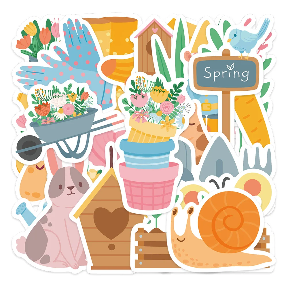 

10/20/30PCS Simple Garden Style Sticker Stickers DIY Laptop Phone Notebook Wall Suitcase Sticker Kids Toys Gift Decals Wholesale