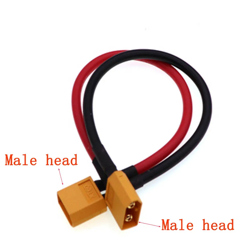 Cavo Prolunga Adattatore XT60 Maschio-Femmina 30cm 14AWG In Silicone Per Batterie RC LiPo